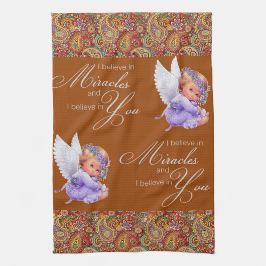 Paisley Angel Kitchen Hand Towel Theedoek (Verticaal)