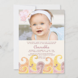 Paisley Annaprashan (Eerste Rijst) Uitnodiging