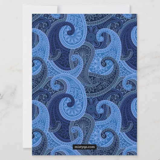 Paisley Annaprashan (Eerste Rijst) Uitnodiging (Achterkant)