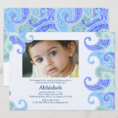 Paisley Annaprashan (Eerste Rijst) Uitnodiging (Voorkant / Achterkant)