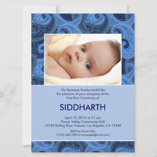 Paisley Annaprashan (Eerste Rijst) Uitnodiging