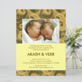 Paisley Annaprashan (Eerste Rijst) Uitnodiging (Staand voorkant)