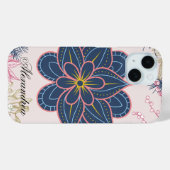 Paisley Art, Blauw en Paarse Graphic Case-Mate iPhone Case (Achterkant (horizontaal))