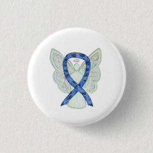 Paisley Awareness Ribbon Angel Art Pin Buttonnen Ronde Button 3,2 Cm