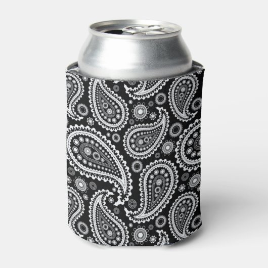 Paisley B&W Koelbox Blikjeskoeler (Blikje Voorkant)