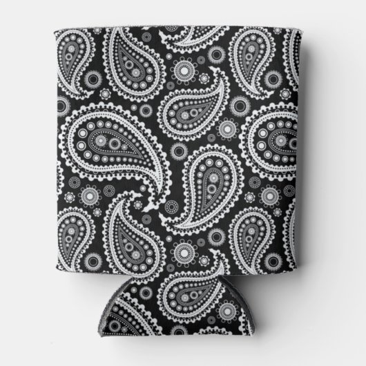 Paisley B&W Koelbox Blikjeskoeler (Voorkant)