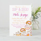 Paisley Baby Sip en See Kaart (Staand voorkant)