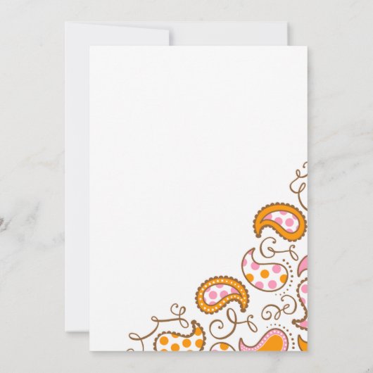 Paisley Baby Sip en See Kaart (Achterkant)