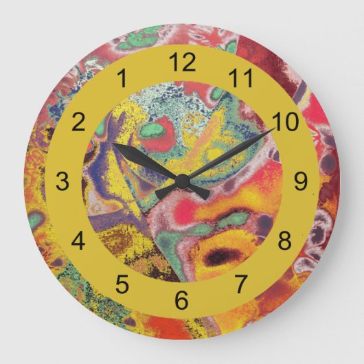 Paisley-Backward Clock for Unusual People Grote Klok (Voorkant)