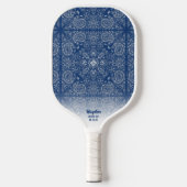 Paisley Bandana Pattern Persoonlijke naam Tekst Pickleball Paddle (Voorkant)
