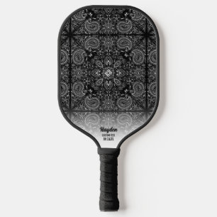 Paisley Bandana Pattern Persoonlijke naam Tekstpag Pickleball Paddle