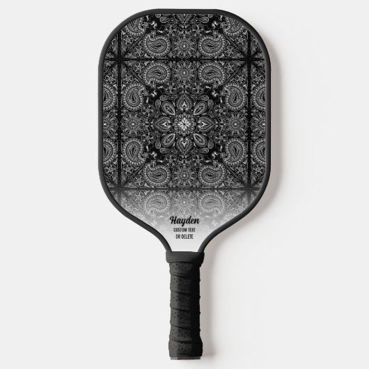 Paisley Bandana Pattern Persoonlijke naam Tekstpag Pickleball Paddle (Voorkant)