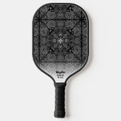 Paisley Bandana Pattern Persoonlijke naam Tekstpag Pickleball Paddle (Achterkant)