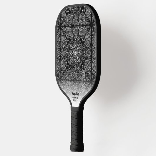 Paisley Bandana Pattern Persoonlijke naam Tekstpag Pickleball Paddle (Links)