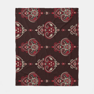 Paisley Bandana: print van Boho. Fleece Deken