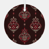 Paisley Bandana:  print van Boho. Glas Ornament (Achterkant)