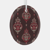 Paisley Bandana:  print van Boho. Glas Ornament (Voorkant Rechts)
