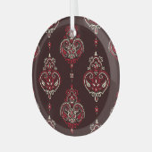 Paisley Bandana:  print van Boho. Glas Ornament (Voorkant links)