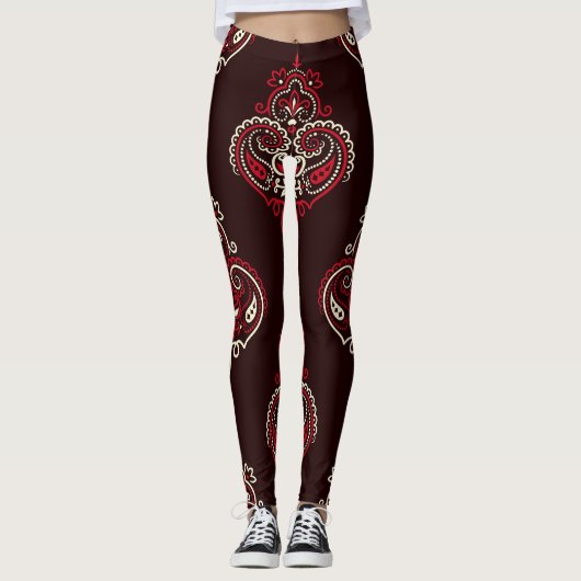 Paisley Bandana:  print van Boho. Leggings (Voorkant)