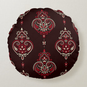 Paisley Bandana:  print van Boho. Rond Kussen