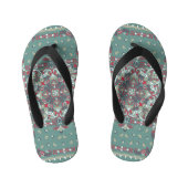 Paisley Bandana Print: Zijde nek sjaal Kinder Teenslippers (Voetbed)