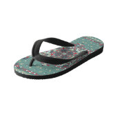 Paisley Bandana Print: Zijde nek sjaal Kinder Teenslippers (Schuin)