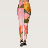 Paisley bandana print, zijde sjaal ontwerp. leggings (Achterkant)