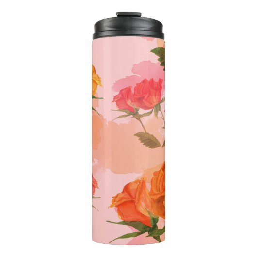 Paisley bandana print, zijde sjaal ontwerp. thermosbeker (Voorkant)