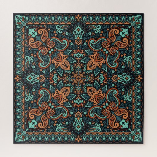 Paisley Bandana: Zijdehals. Legpuzzel (Verticaal)
