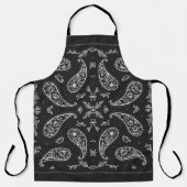 Paisley bandana: zwart-wit print schort (Voorkant)