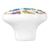 Paisley Birds Keramische Knop (Zijkant)