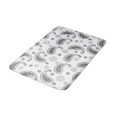Paisley Black & White-design Badmat (Gekanteld)