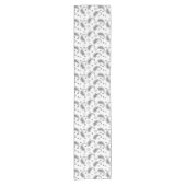 Paisley Black & White-design Korte Tafelloper (Voorkant)