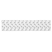 Paisley Black & White-design Korte Tafelloper (Horizontaal)