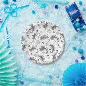 Paisley Black & White-design Papieren Bordje (Feest)
