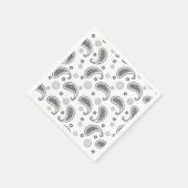 Paisley Black & White-design Servet (Hoek)