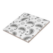 Paisley Black & White-design Tegeltje (Zijkant)