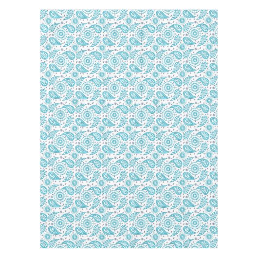 Paisley blauw naadloos patroon. tafelkleed (Voorkant)