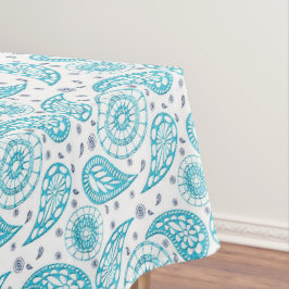 Paisley blauw naadloos patroon. tafelkleed