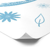 Paisley Blauwe Vogel Poster (Hoek)