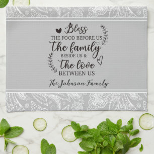 Paisley Blessings gepersonaliseerde familie Theedoek