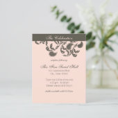 Paisley Bloemen Ontvangst Kaart (Staand voorkant)