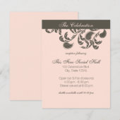 Paisley Bloemen Ontvangst Kaart (Voorkant / Achterkant)