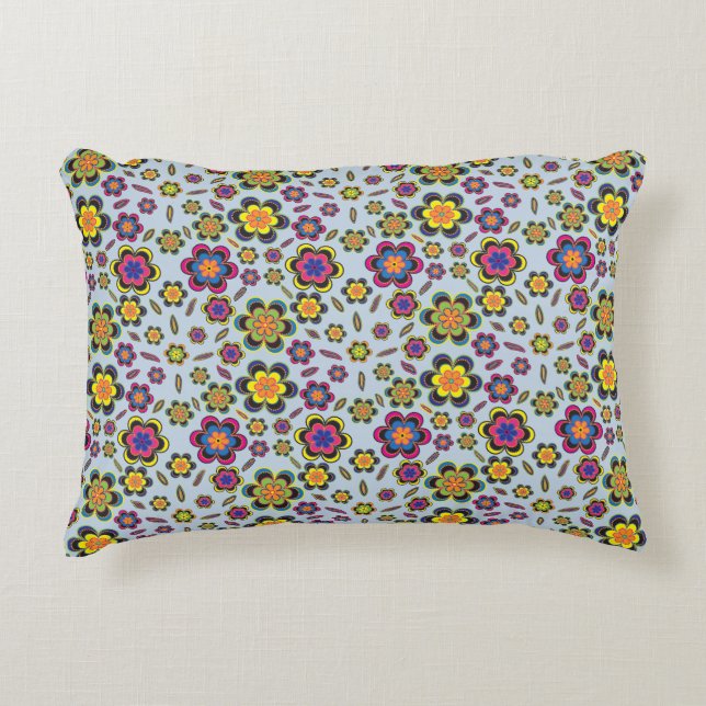 Paisley Bloemen Patroon Accent Kussen (Voorkant)