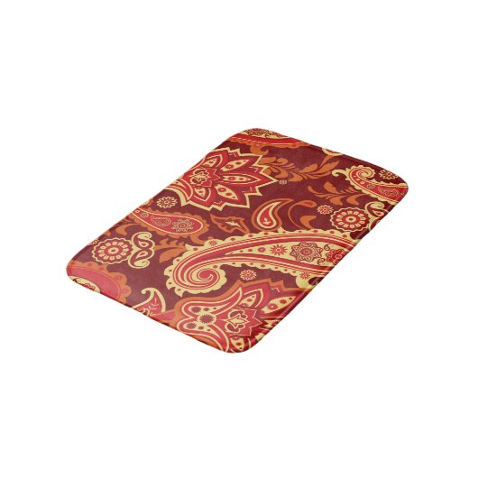 Paisley, bloemen: sierlijk naadloos patroon badmat (Gekanteld)