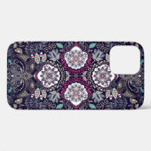Paisley bloemenontwerp met vierkante zak. Case-Mate iPhone case (Achterkant (horizontaal))