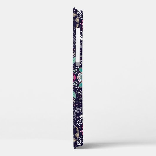 Paisley bloemenontwerp met vierkante zak. Case-Mate iPhone case (Achterkant / Links)