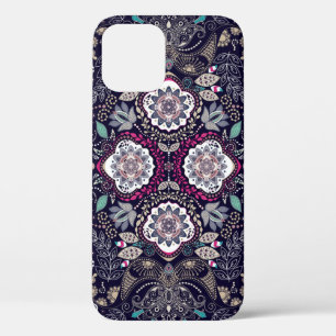 Paisley bloemenontwerp met vierkante zak. Case-Mate iPhone case