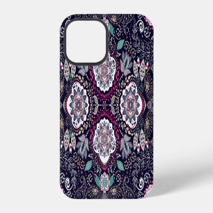 Paisley bloemenontwerp met vierkante zak. iPhone 12 hoesje