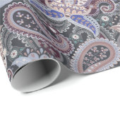  Paisley Bloemenpatroon  Cadeaupapier (Rol Hoek)